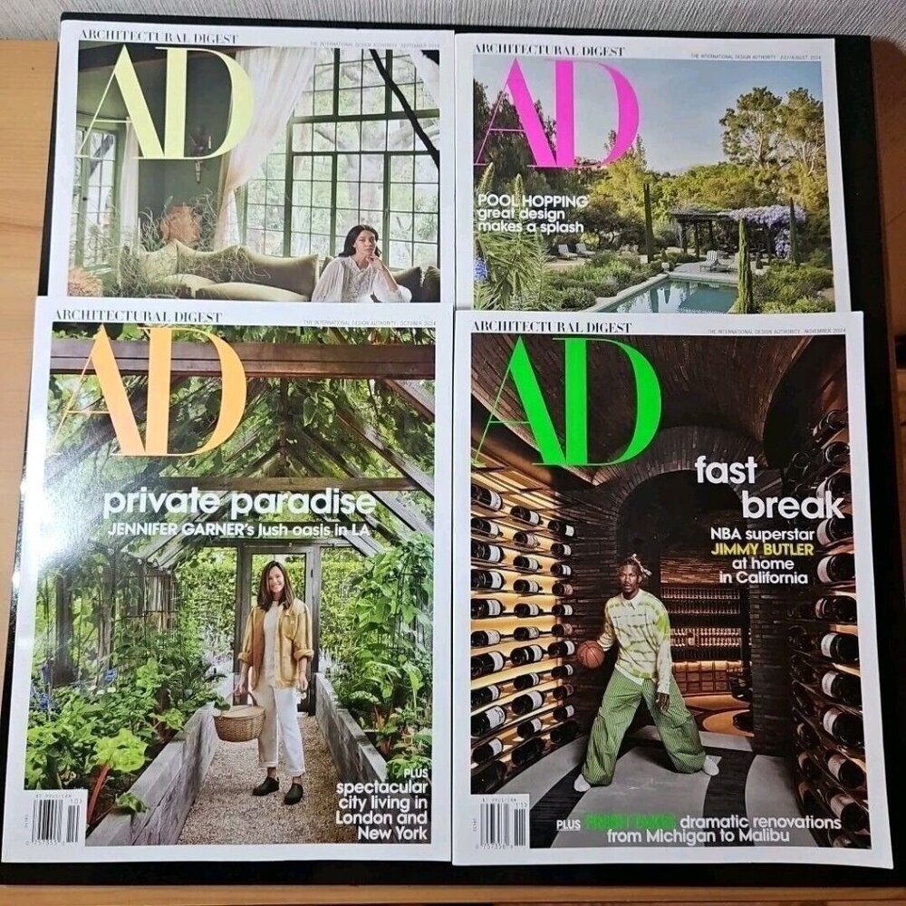 AD Magazine Lot of 4 2024 Home Interior Design Celebrity Lifestyle Trend Unread